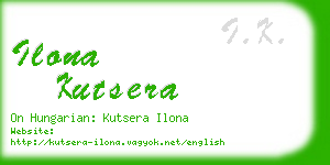 ilona kutsera business card